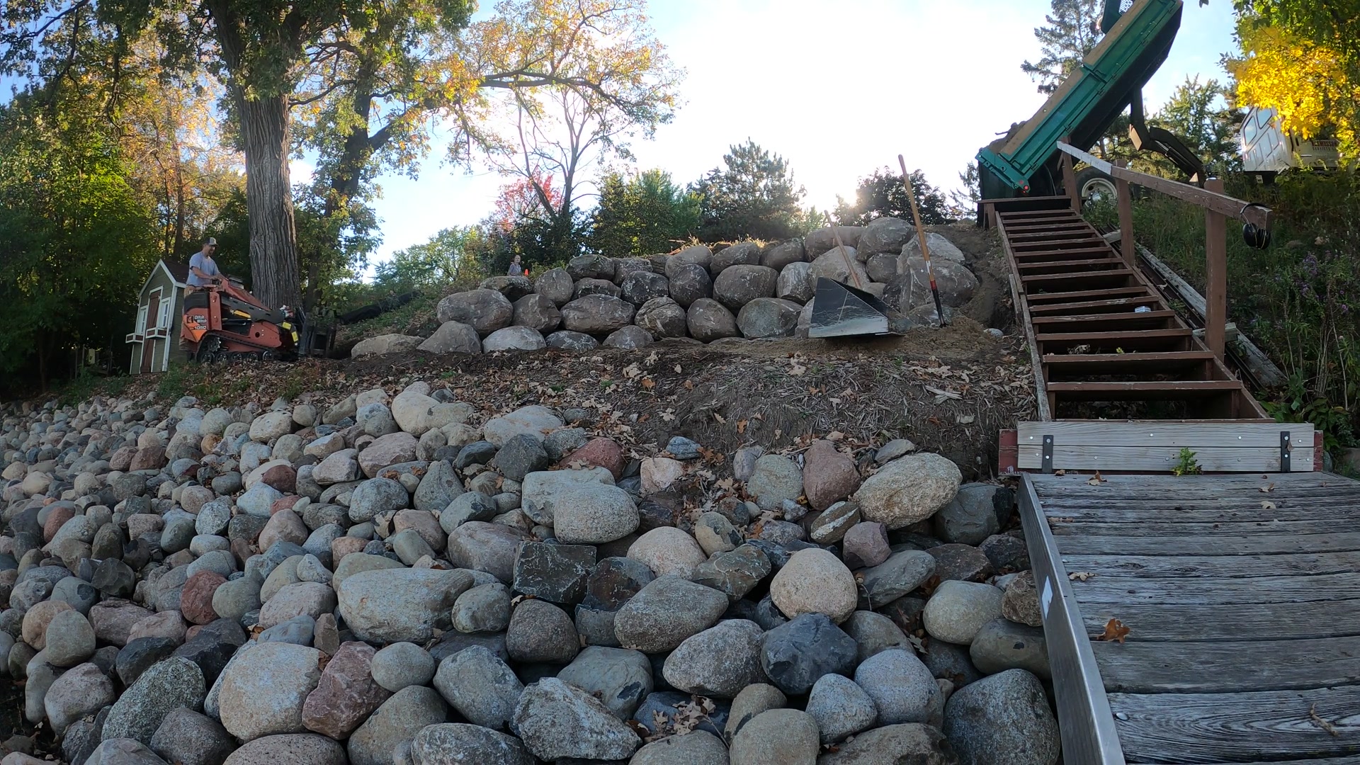 Boulder Retaining Wall Construction